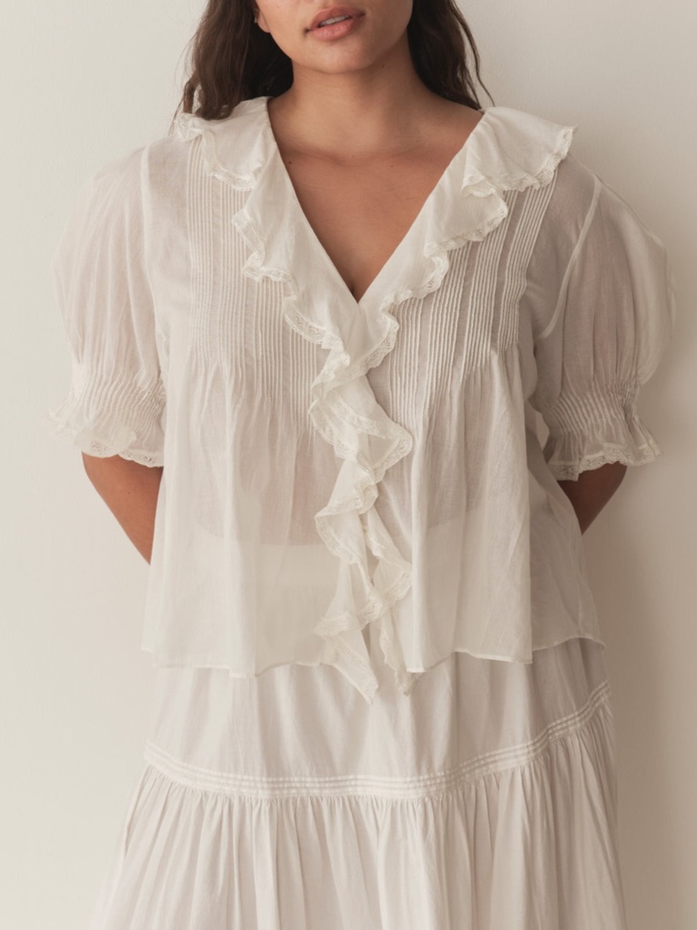 Doen HENRI Blouse In Salt - size L